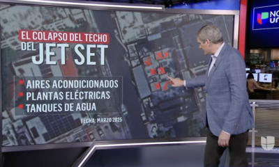 Así era la discoteca Jet Set antes del colapso: tenía pesadas estructuras en el techo.